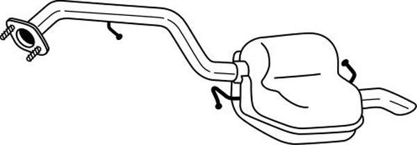 Глушитель выхлопных газов конечный