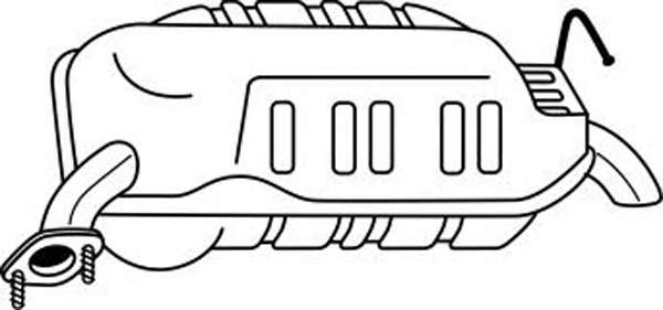 Глушитель выхлопных газов конечный