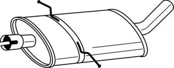 Средний глушитель выхлопных газов