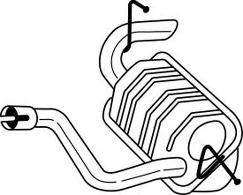 Глушитель выхлопных газов конечный
