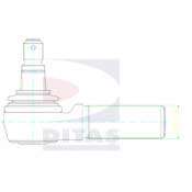 Наконечник поперечной рулевой тяги. Угловой шарнир, продольная рулевая тяга