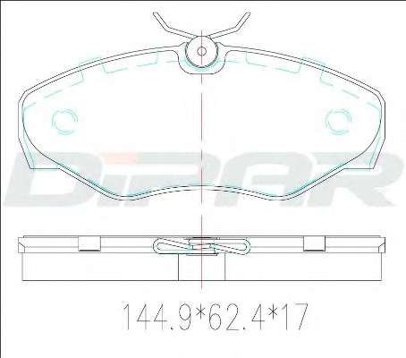 Гальмівні колодки, дискове гальмо (набір)