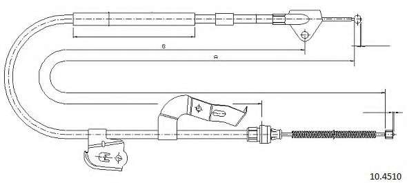 Трос ручного гальма