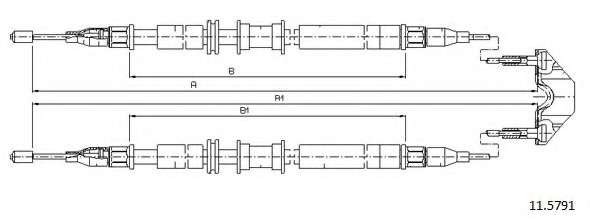 Трос, стояночная тормозная система