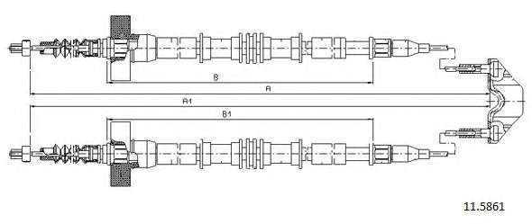 Трос, стояночная тормозная система