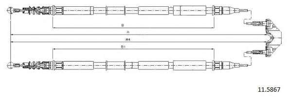 Трос, стояночная тормозная система