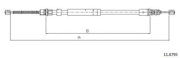 Трос, стояночная тормозная система