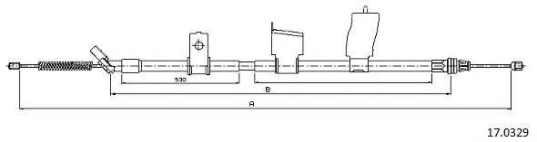 Трос, стояночная тормозная система