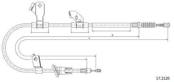 Трос, стояночная тормозная система