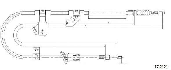 Трос, стояночная тормозная система