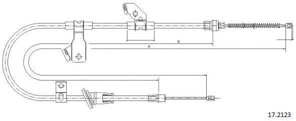 Трос, стояночная тормозная система