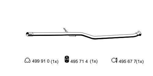 Труба выхлопного газа. Ремонтная трубка, катализатор