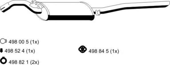 Глушитель выхлопных газов конечный