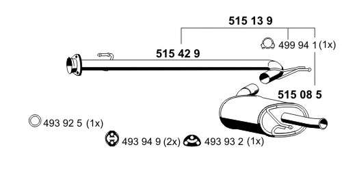 Глушитель выхлопных газов конечный