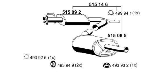 Глушитель выхлопных газов конечный