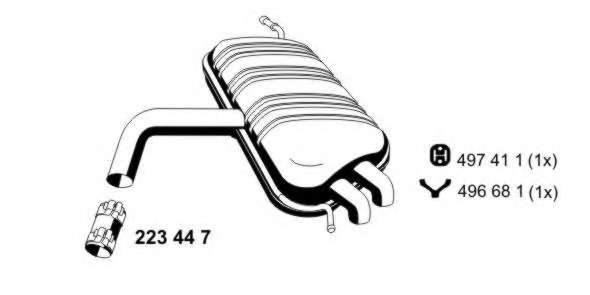 Глушитель выхлопных газов конечный