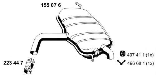 Глушитель выхлопных газов конечный