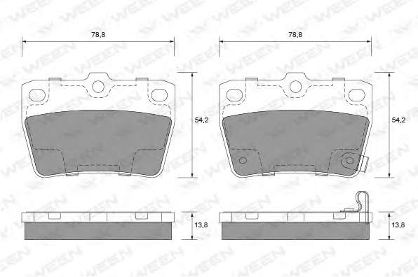 Комплект тормозных колодок, дисковый тормоз