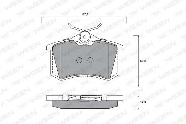 Комплект тормозных колодок, дисковый тормоз