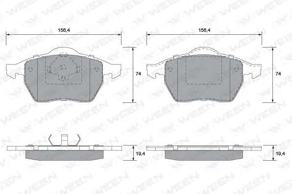 Комплект тормозных колодок, дисковый тормоз