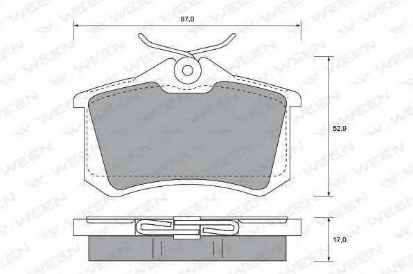 Комплект тормозных колодок, дисковый тормоз