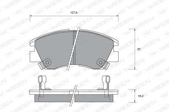 Комплект тормозных колодок, дисковый тормоз