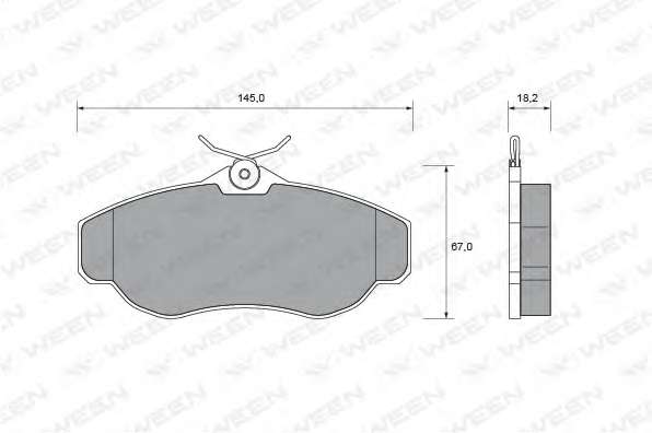 Комплект тормозных колодок, дисковый тормоз