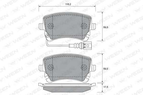 Комплект тормозных колодок, дисковый тормоз