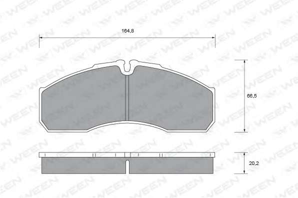 Комплект тормозных колодок, дисковый тормоз