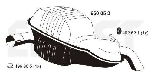 Глушитель выхлопных газов конечный