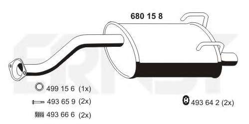 Глушитель выхлопных газов конечный