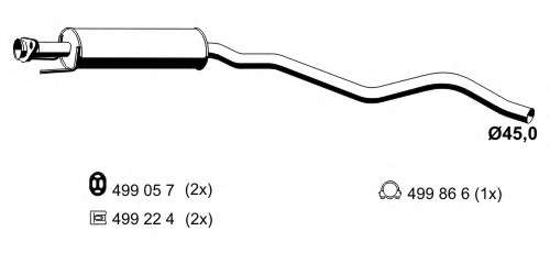 Предглушитель выхлопных газов