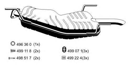 Глушитель выхлопных газов конечный