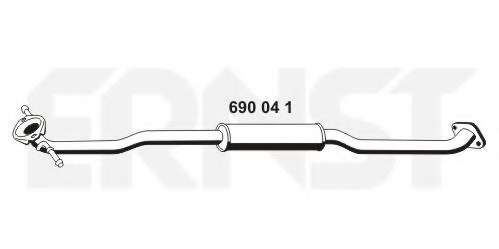 Средний глушитель выхлопных газов