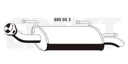Глушитель выхлопных газов конечный
