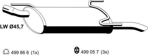 Глушитель выхлопных газов конечный