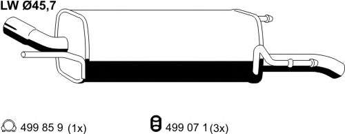 Глушитель выхлопных газов конечный