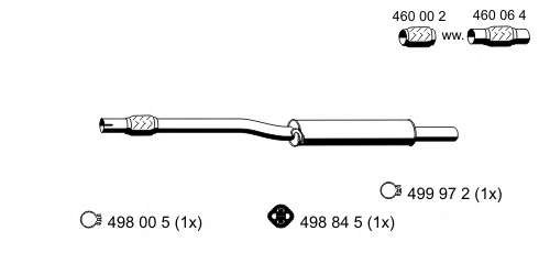 Предглушитель выхлопных газов