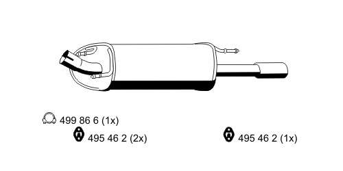 Глушитель выхлопных газов конечный