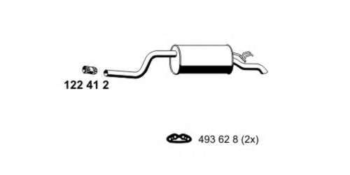 Глушитель выхлопных газов конечный
