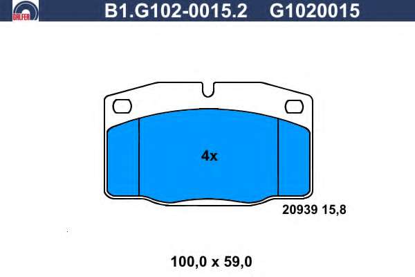 Комплект тормозных колодок, дисковый тормоз