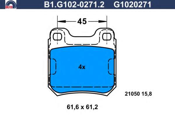 Комплект тормозных колодок, дисковый тормоз