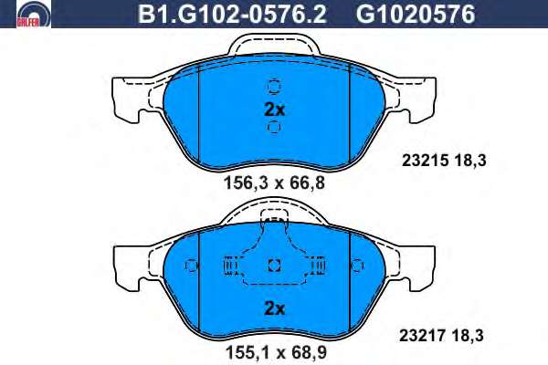 Комплект тормозных колодок, дисковый тормоз