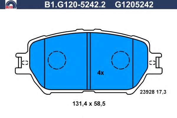 Комплект тормозных колодок, дисковый тормоз