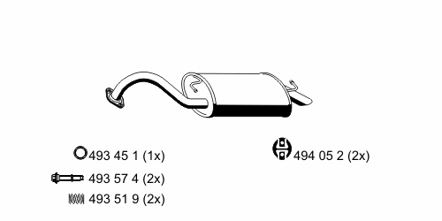 Глушитель выхлопных газов конечный