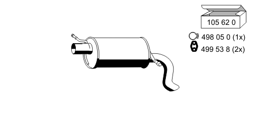Глушитель выхлопных газов конечный