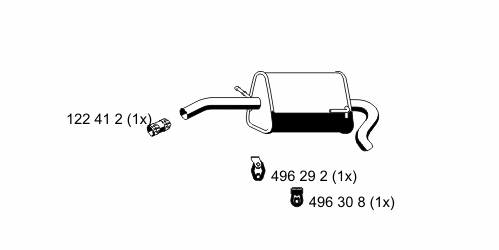 Глушитель выхлопных газов конечный