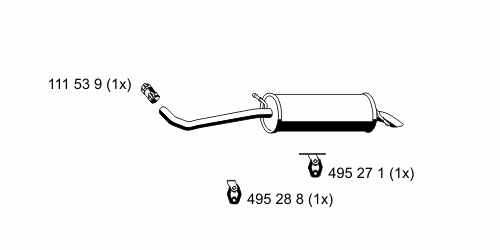 Глушитель выхлопных газов конечный