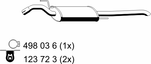 Глушитель выхлопных газов конечный