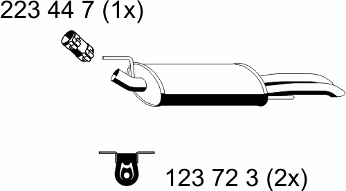 Глушитель выхлопных газов конечный